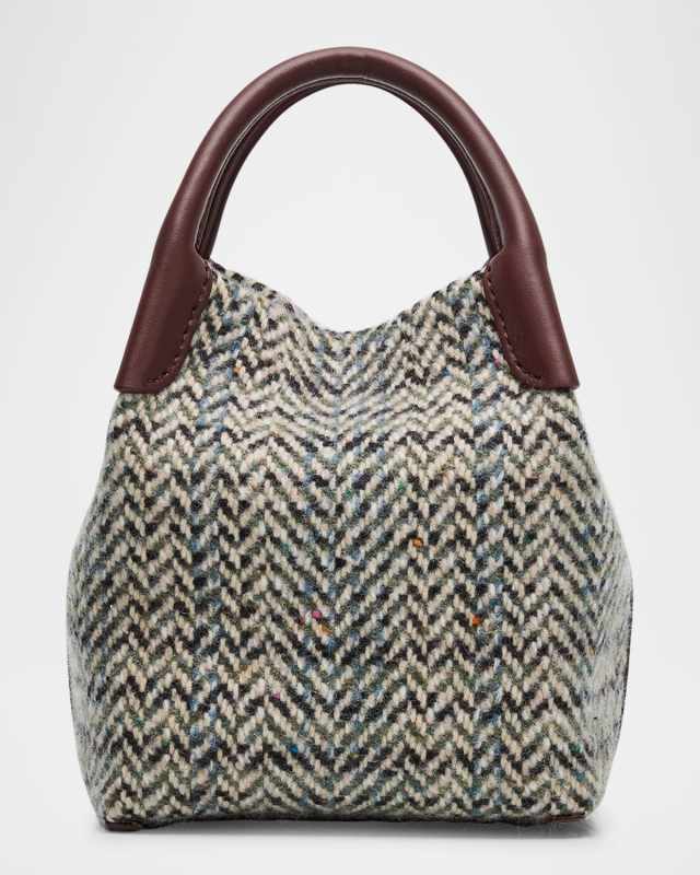 Bale Micro Chevron Tweed Shoulder Bag